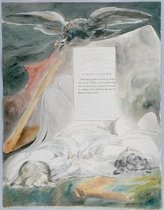 The Bard, design 54 fra The Poems of Thomas Gray, 1797-98 (wc med pen og sort blæk på papir) af William Blake